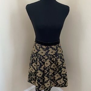 Gold and black elegant circle mini skirt